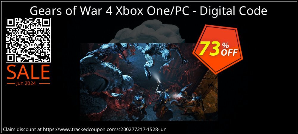 Gears of War 4 Xbox One/PC - Digital Code coupon on National Pizza Party Day offer