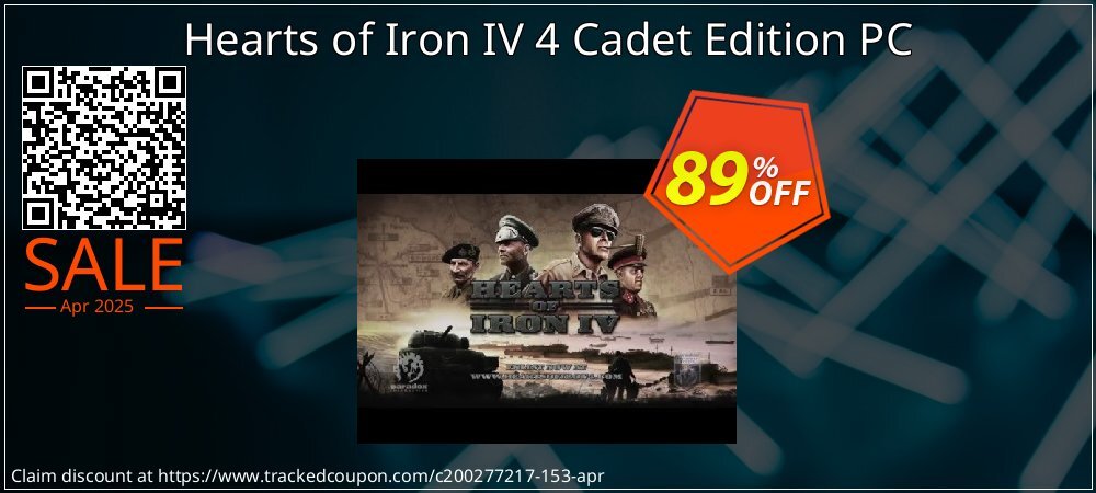 Hearts of Iron IV 4 Cadet Edition PC coupon on Virtual Vacation Day offer