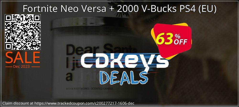Fortnite Neo Versa + 2000 V-Bucks PS4 - EU  coupon on Palm Sunday super sale