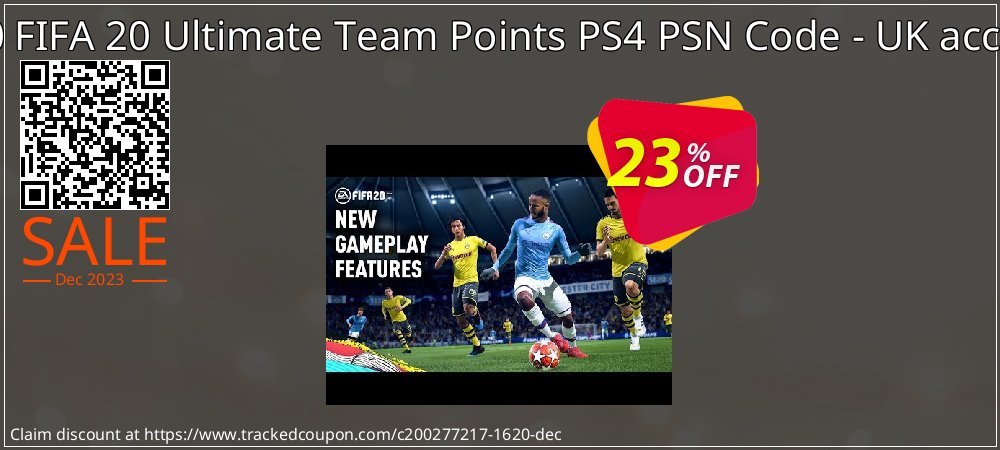 1600 FIFA 20 Ultimate Team Points PS4 PSN Code - UK account coupon on National Walking Day discount