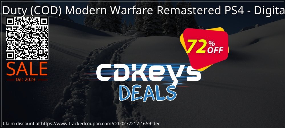Call of Duty - COD Modern Warfare Remastered PS4 - Digital Code coupon on April Fools' Day offering sales