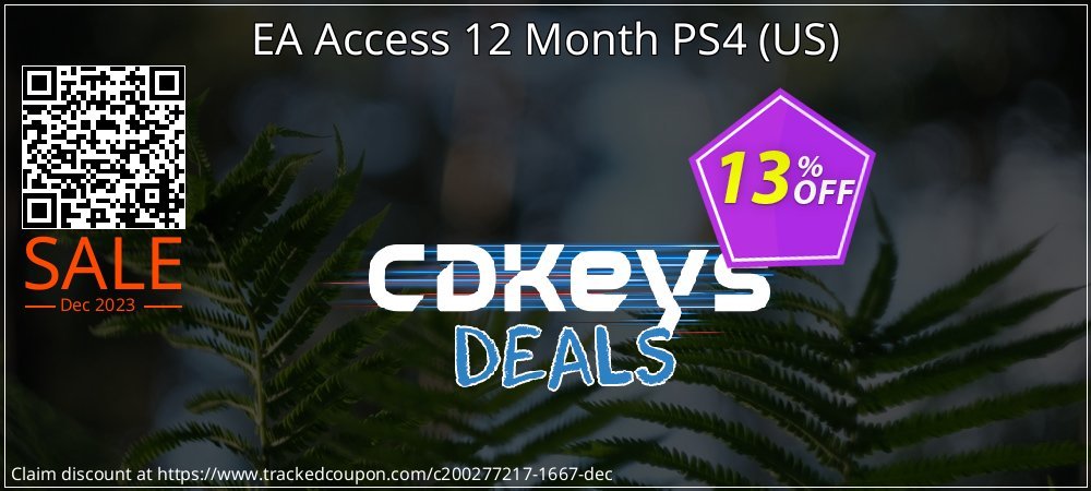 EA Access 12 Month PS4 - US  coupon on April Fools' Day offering sales