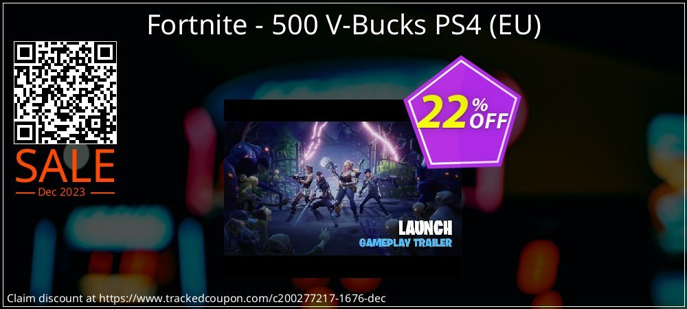 Fortnite - 500 V-Bucks PS4 - EU  coupon on World Party Day offering sales