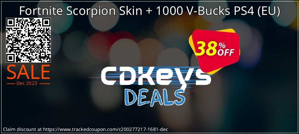 Fortnite Scorpion Skin + 1000 V-Bucks PS4 - EU  coupon on World Party Day deals