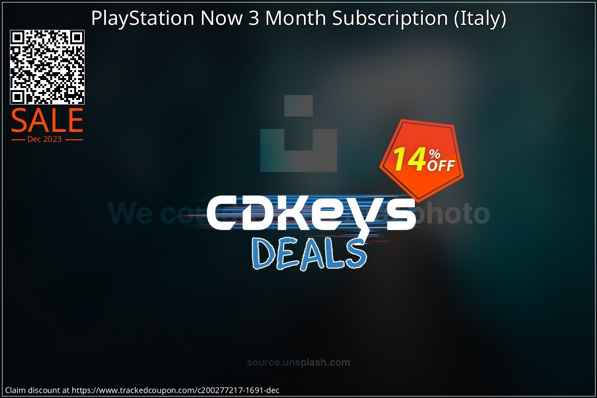 PlayStation Now 3 Month Subscription - Italy  coupon on World Party Day offer