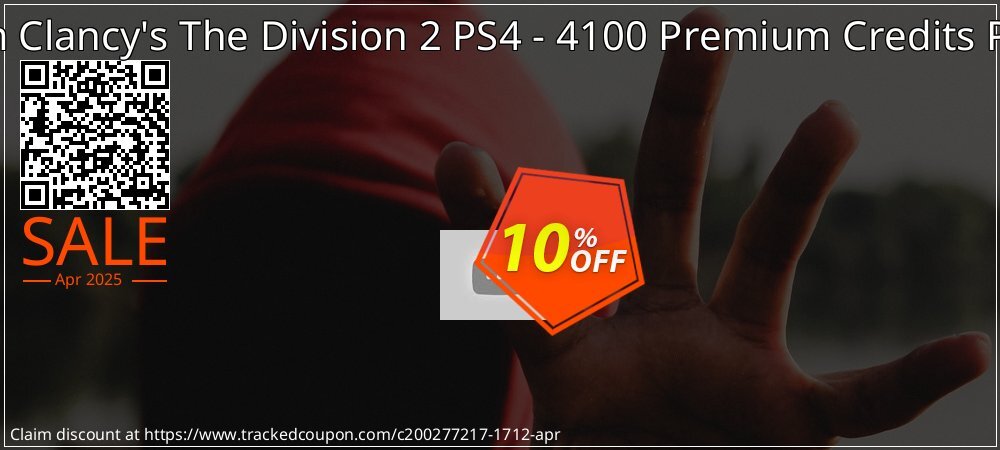 Tom Clancy's The Division 2 PS4 - 4100 Premium Credits Pack coupon on Working Day super sale