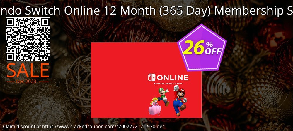 Nintendo Switch Online 12 Month - 365 Day Membership Switch coupon on National Walking Day offer