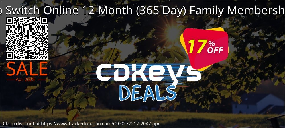 Nintendo Switch Online 12 Month - 365 Day Family Membership Switch coupon on April Fools Day deals