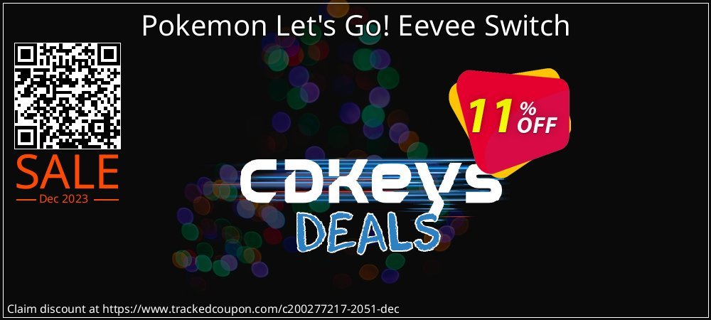 Pokemon Let's Go! Eevee Switch coupon on World Party Day offer