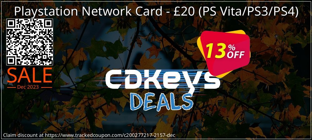 Playstation Network Card - £20 - PS Vita/PS3/PS4  coupon on April Fools' Day sales