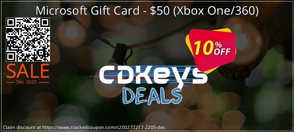 Microsoft Gift Card - $50 - Xbox One/360  coupon on National Walking Day discount