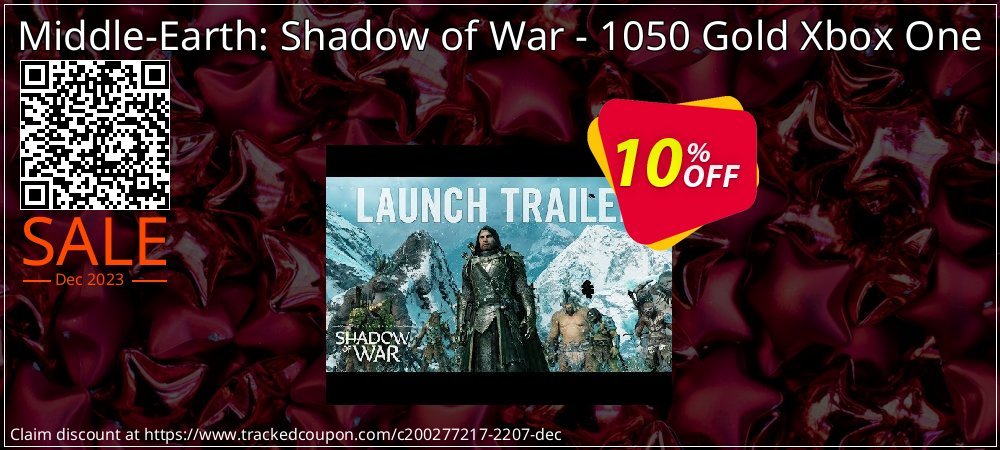 Middle-Earth: Shadow of War - 1050 Gold Xbox One coupon on April Fools' Day offering sales