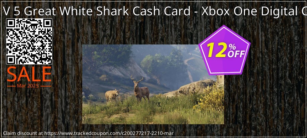 GTA V 5 Great White Shark Cash Card - Xbox One Digital Code coupon on National Walking Day promotions