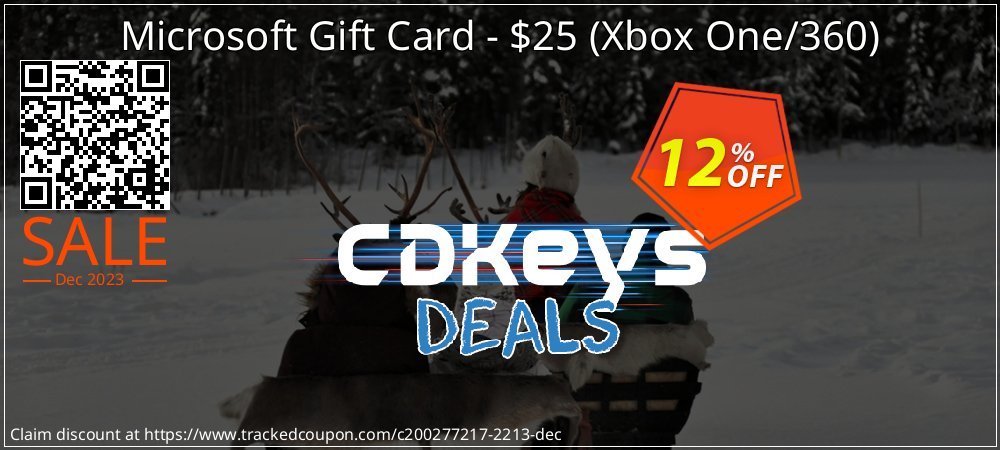 Microsoft Gift Card - $25 - Xbox One/360  coupon on Virtual Vacation Day deals