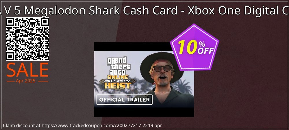 [10% OFF] GTA V 5 Megalodon Shark Cash Card - Xbox One Digital Code