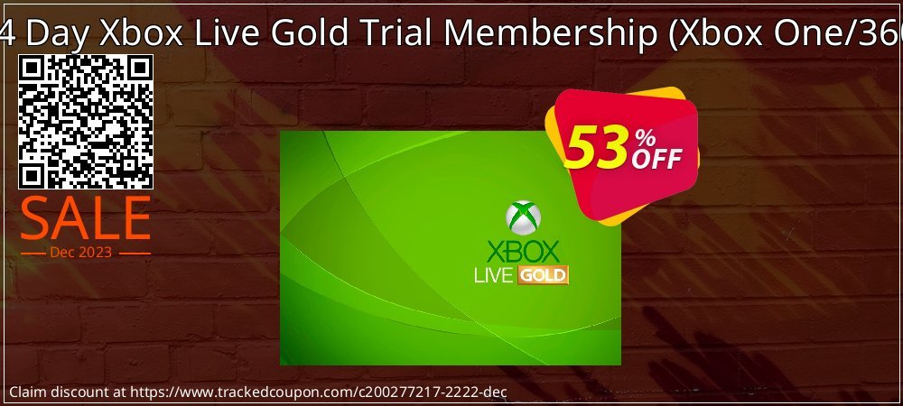 14 Day Xbox Live Gold Trial Membership - Xbox One/360  coupon on Working Day discount