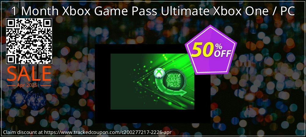 1 Month Xbox Game Pass Ultimate Xbox One / PC coupon on World Party Day super sale