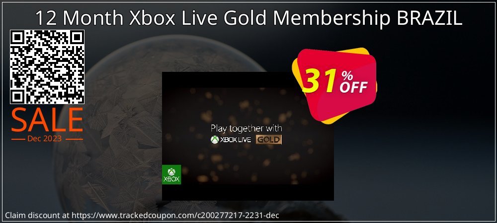 12 Month Xbox Live Gold Membership BRAZIL coupon on World Party Day offer