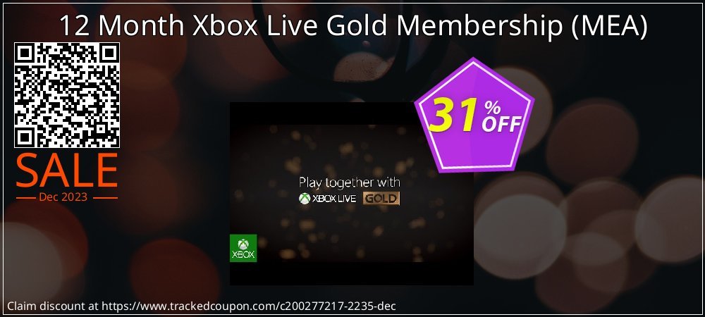 12 Month Xbox Live Gold Membership - MEA  coupon on National Walking Day super sale