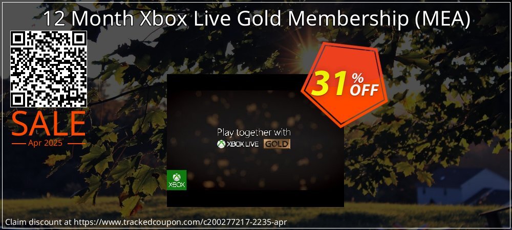 12 Month Xbox Live Gold Membership - MEA  coupon on National Walking Day super sale