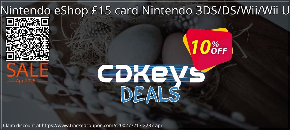 Nintendo eShop £15 card Nintendo 3DS/DS/Wii/Wii U coupon on World Wildlife Day discounts