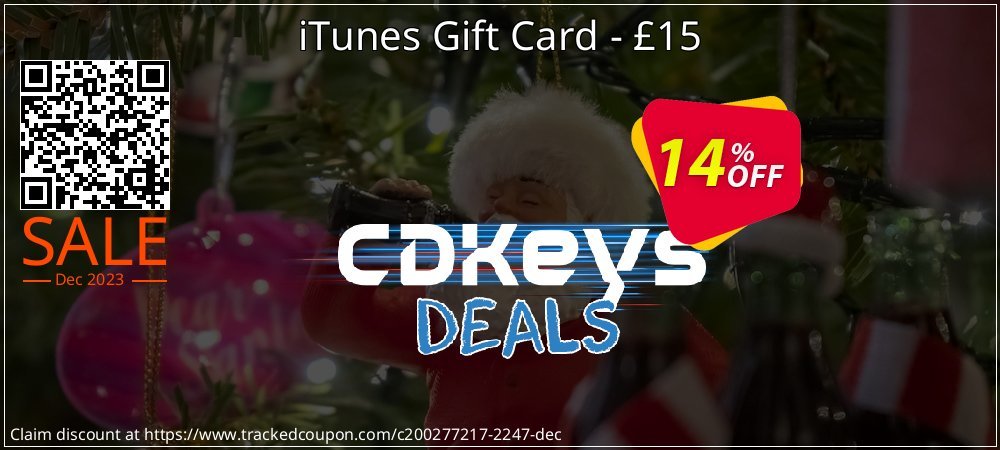iTunes Gift Card - £15 coupon on April Fools' Day sales