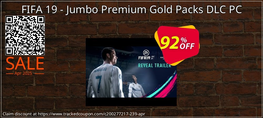 FIFA 19 - Jumbo Premium Gold Packs DLC PC coupon on Earth Hour discounts
