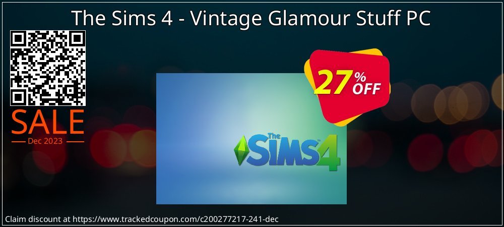 The Sims 4 - Vintage Glamour Stuff PC coupon on World Party Day deals