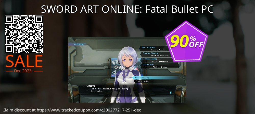 SWORD ART ONLINE: Fatal Bullet PC coupon on World Party Day offer