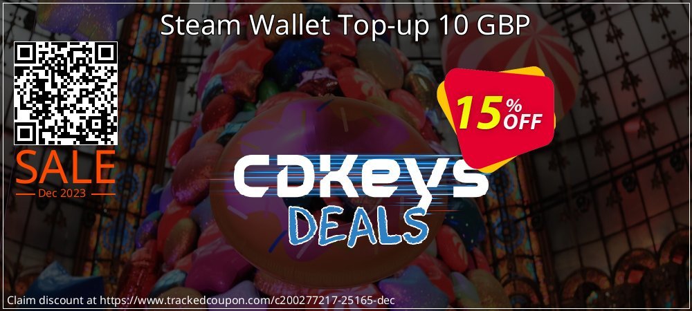 Steam Wallet Top-up 10 GBP coupon on World Backup Day discount