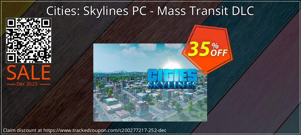 Cities: Skylines PC - Mass Transit DLC coupon on April Fools' Day discount