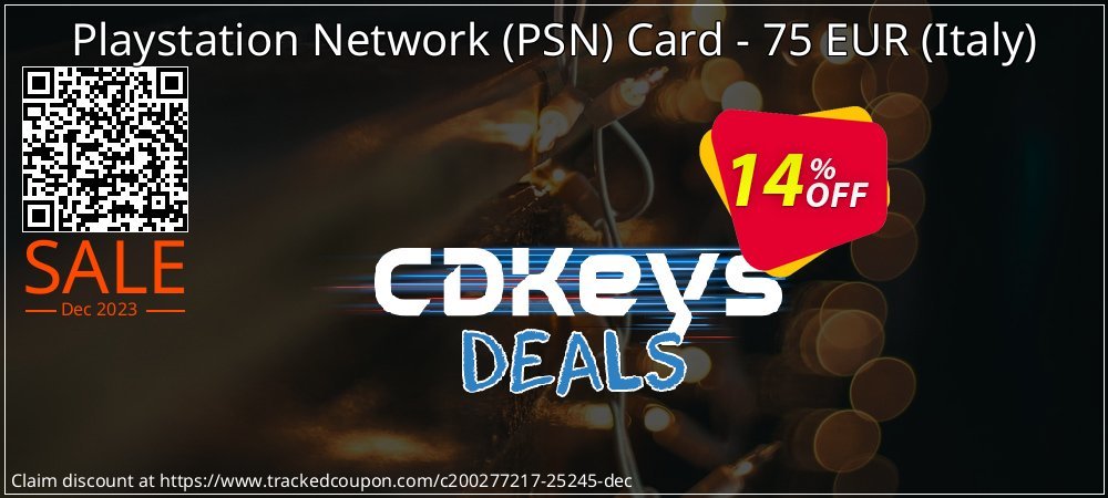 Playstation Network - PSN Card - 75 EUR - Italy  coupon on National Walking Day discount