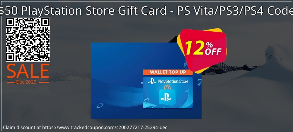 $50 PlayStation Store Gift Card - PS Vita/PS3/PS4 Code coupon on April Fools' Day super sale
