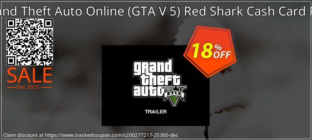 Grand Theft Auto Online - GTA V 5 Red Shark Cash Card PS4 coupon on National Walking Day offering discount