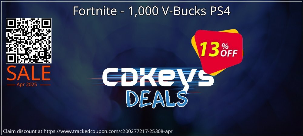 Fortnite - 1,000 V-Bucks PS4 coupon on Easter Day discount