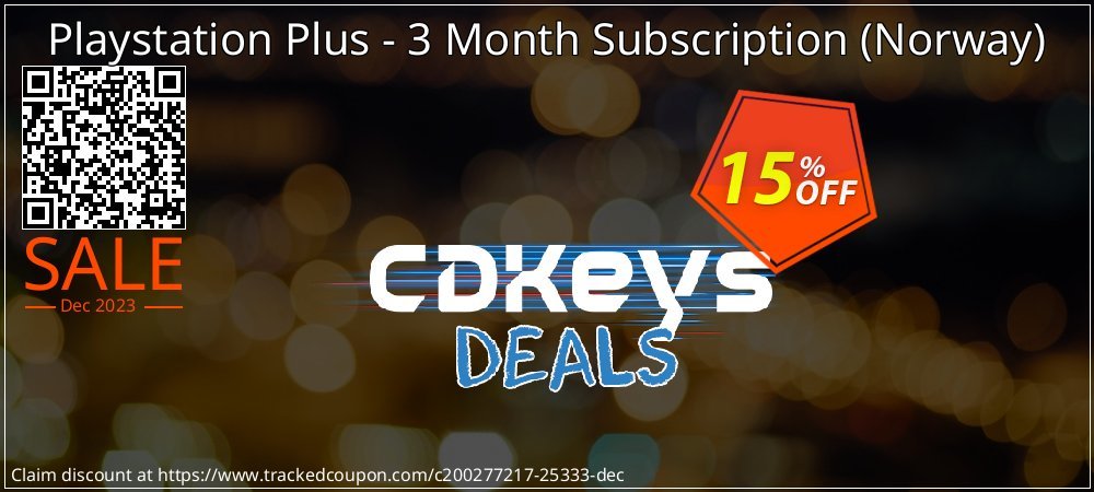 Playstation Plus - 3 Month Subscription - Norway  coupon on Virtual Vacation Day sales