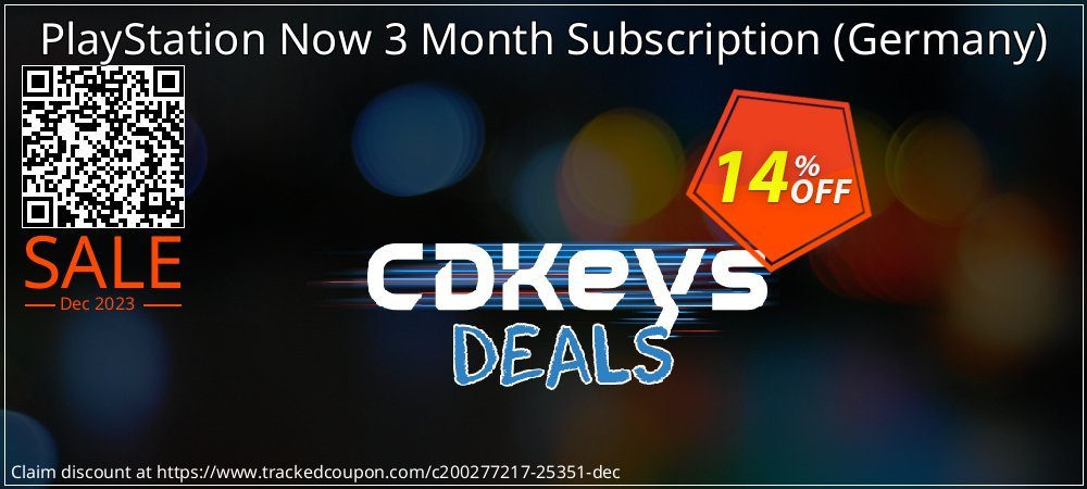 PlayStation Now 3 Month Subscription - Germany  coupon on World Party Day deals