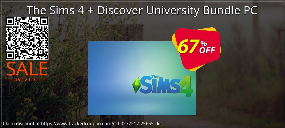 The Sims 4 + Discover University Bundle PC coupon on National Walking Day promotions