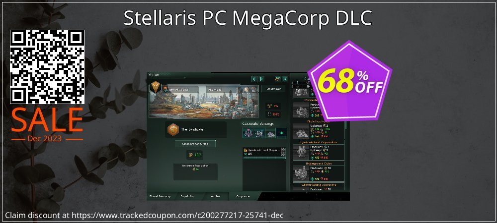 Stellaris PC MegaCorp DLC coupon on World Party Day offering discount