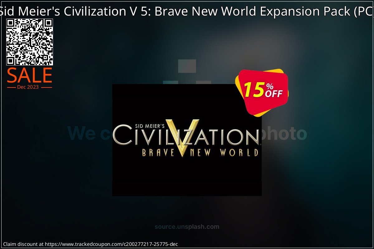 Sid Meier's Civilization V 5: Brave New World Expansion Pack - PC  coupon on World Backup Day deals