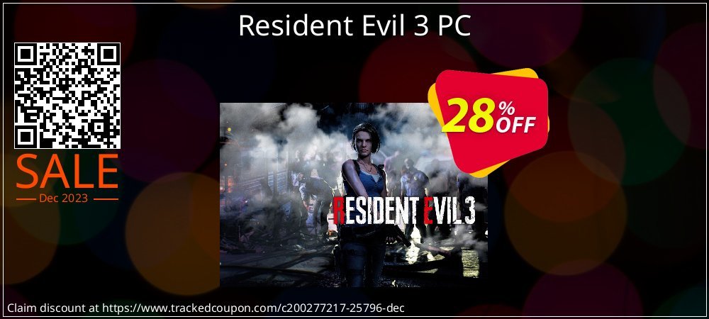 Resident Evil 3 PC coupon on World Party Day offering sales