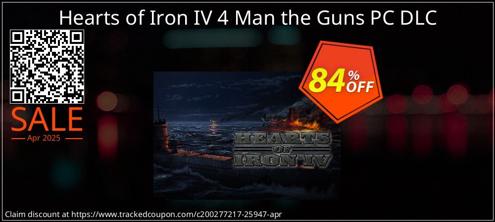 Hearts of Iron IV 4 Man the Guns PC DLC coupon on National Memo Day offering discount