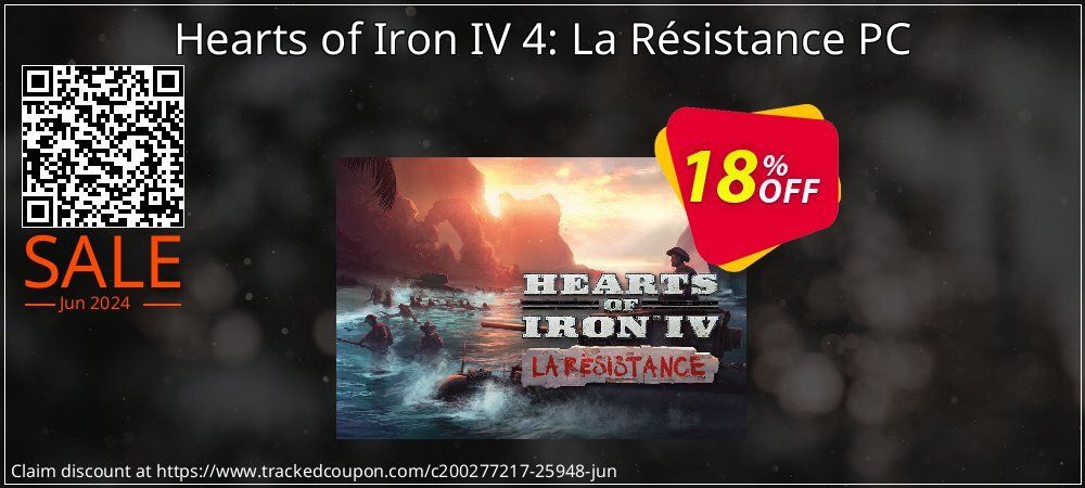 Hearts of Iron IV 4: La Résistance PC coupon on National Pizza Party Day offering sales