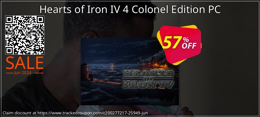 Hearts of Iron IV 4 Colonel Edition PC coupon on National Smile Day super sale