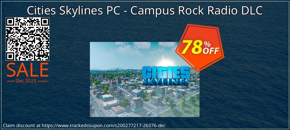 Cities Skylines PC - Campus Rock Radio DLC coupon on World Party Day super sale