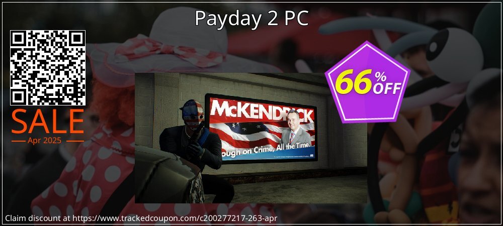 Payday 2 PC coupon on Mario Day offering discount