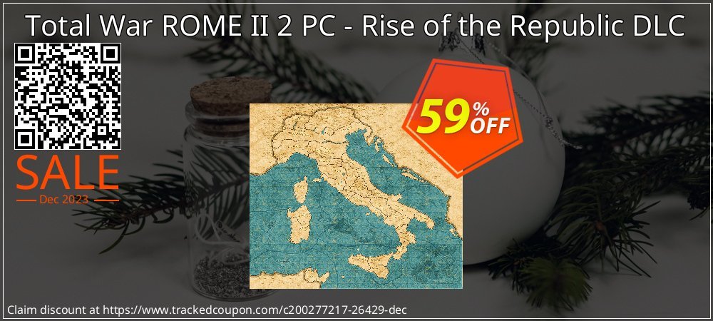 Total War ROME II 2 PC - Rise of the Republic DLC coupon on Graduation 2023 sales