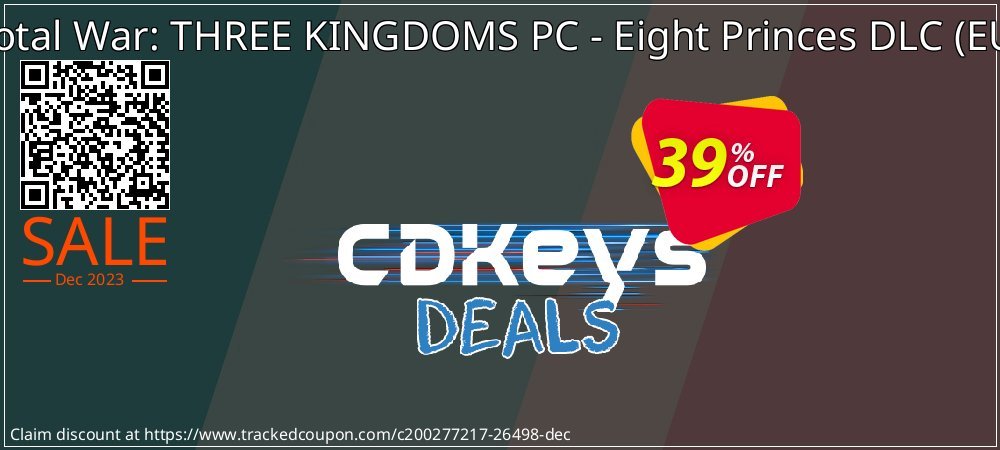 Total War: THREE KINGDOMS PC - Eight Princes DLC - EU  coupon on Easter Day offering sales
