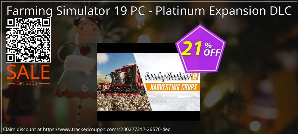 Farming Simulator 19 PC - Platinum Expansion DLC coupon on National Walking Day offering sales