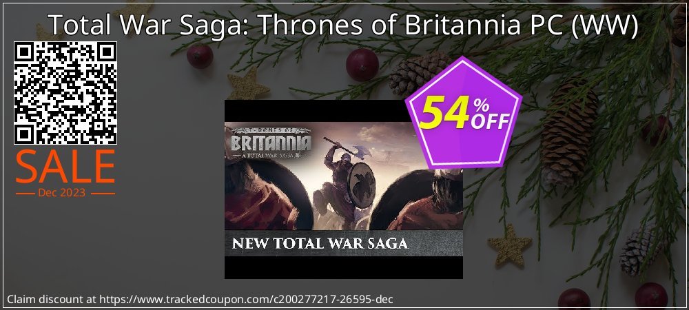 Total War Saga: Thrones of Britannia PC - WW  coupon on National Walking Day discount